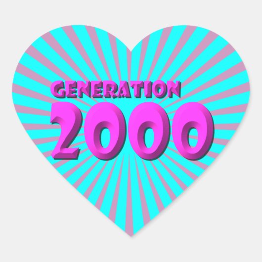 2000 HART STICKER (Voorkant)