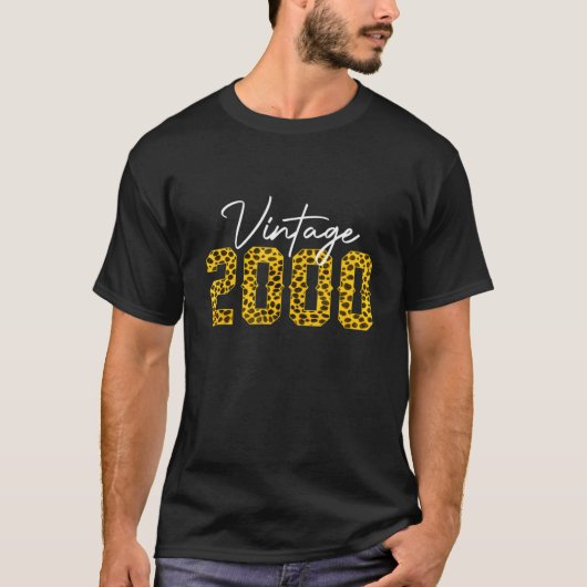  2000 luipaard 22e verjaardag 22 jaar oud t-shirt (Voorkant)