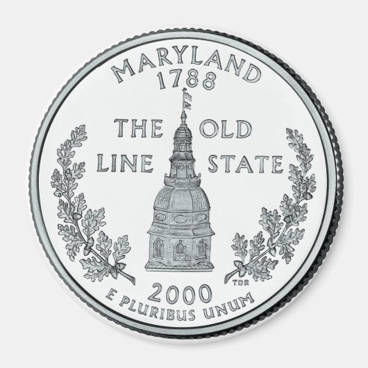 2000 Maryland State Quarter magneet (Voorkant)