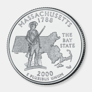 2000 Massachusetts State Quarter magnet Magneet