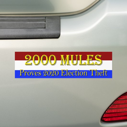 2000 Mules Bumpersticker (Op auto)