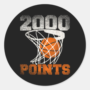 2000 punten honkbal voor favoriete honkbalspeler ronde sticker