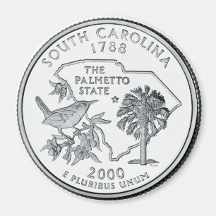 2000 South Carolina State Quarter magnet Magneet