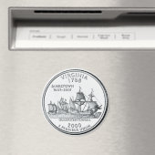 2000 Virginia State Quarter magneet (Insitu (Vaatwasser))