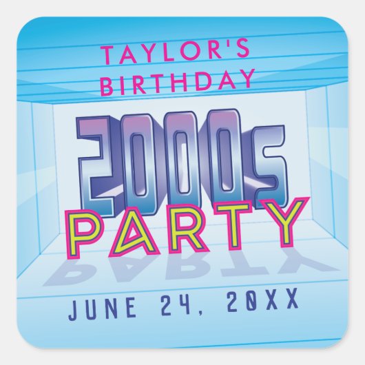 2000s Feestthema Stickers (Voorkant)