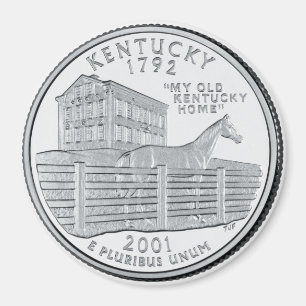 2001 Kentucky State Quarter magnet Magneet