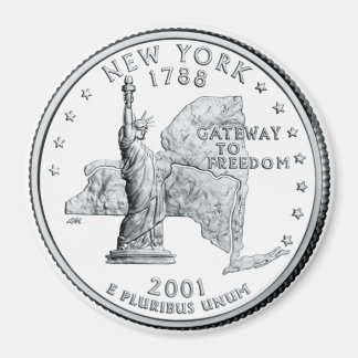2001 New York State Quarter magneet