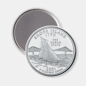 2001 Rhode Island State Quarter aimant (Recto/Verso)