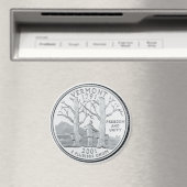 2001 Vermont State Quarter magneet (Insitu (Vaatwasser))