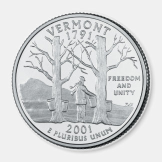 2001 Vermont State Quarter magneet