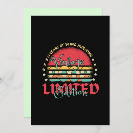 2002 Limited Edition 21 jaar oud 21st Save The Date (Voorkant / Achterkant)