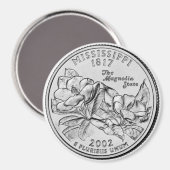 2002 Mississippi State Quarter magneet (Voorkant / Achterkant)