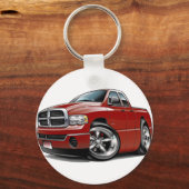 2003-2008 Ram Quad Maroon Truck Sleutelhanger (Voorkant)