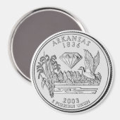 2003 Arkansas State Quarter magneet (Voorkant / Achterkant)