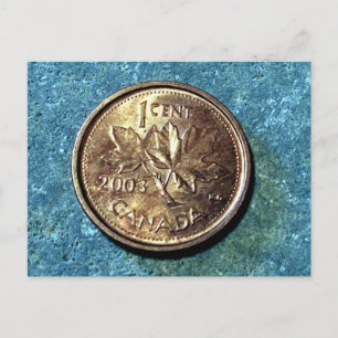 2003 Canadian Penny (Front) Briefkaart