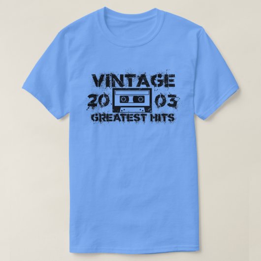 2003 Grootste Hits  Zwart T-shirt (Design voorkant)