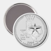 2004 Texas State Quarter magneet (Voorkant / Achterkant)