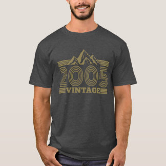 2005 birthday mountains hiking climbing camping ca t-shirt