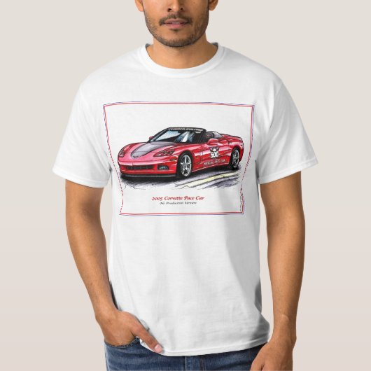 2005 Indy 500 Corvette Pace Car. T-shirt (Voorkant)