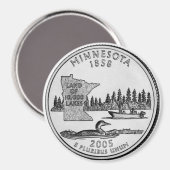 2005 Minnesota State Quarter magneet (Voorkant / Achterkant)