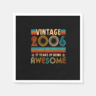  2006 17e verjaardag van cadeaujongens meisjes 17  servet