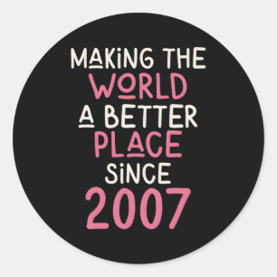 2007 De wereld verbeteren sinds 2007 Ronde Sticker