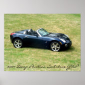 2007 Deep Blue Pontiac Solstice GXP Afbeelding Poster (Voorkant)