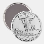 2007 Montana State Quarter magneet (Voorkant / Achterkant)