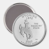 2007 Wyoming State Quarter magneet (Voorkant / Achterkant)