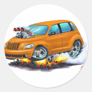 2008-10 PT Cruiser Oranje auto Ronde Sticker