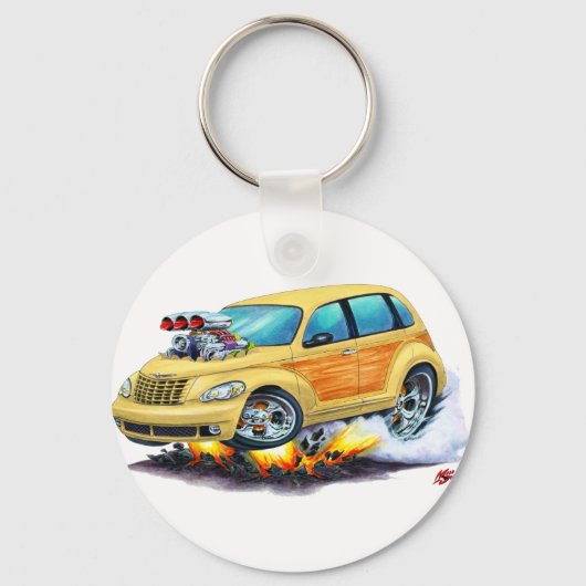 2008-10 PT Cruiser Tan Woodie Sleutelhanger (Voorkant)