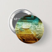 2008 Amber/Turquoise 3 Horse Round Button (Voorkant /achterkant)