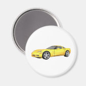 2008 Corvette: Sportauto: Gele finish: Magneet (Voorkant / Achterkant)