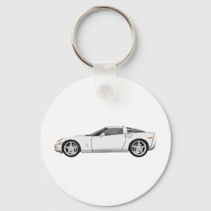 2008 Corvette: Sportauto: Witte afwerking: Sleutelhanger
