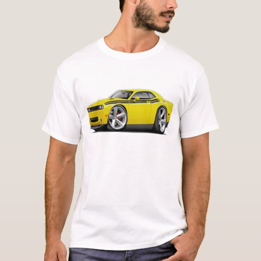 2009-11 Challenger RT Yellow-Black Car T-shirt (Voorkant)
