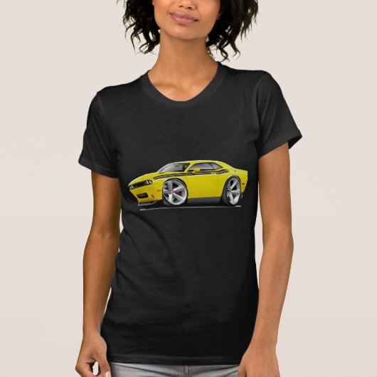 2009-11 Challenger RT Yellow-Black Car T-shirt (Voorkant)