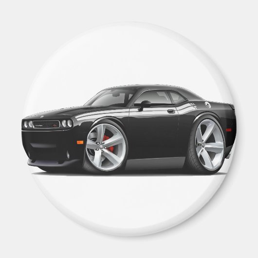 2009-11 Challenger RT zwart-witte auto Magneet (Voorkant)