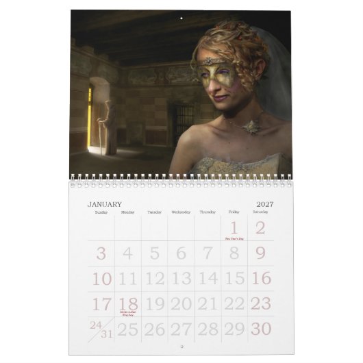 2009 art numérique - calendrier (Jan 2027)