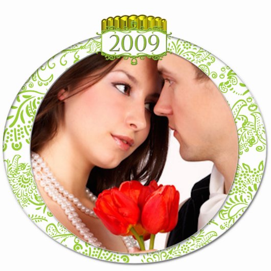 2009 Foto Kerst Ornament Fotobeeldje Ornament (Voorkant)