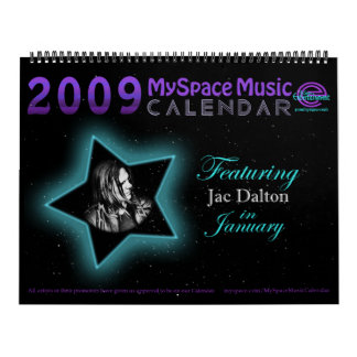 2009 MYSPACE MUZIEK CALENDAR MET JAC DALTON KALENDER
