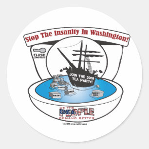 2009 Tea Party Ronde Sticker