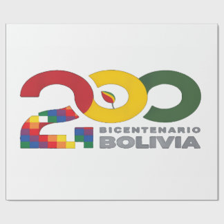 200 años bicentenario de Bolivia Cadeaupapier