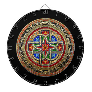 [200] Celtic Cross [Gold+Enamel] Dartbord