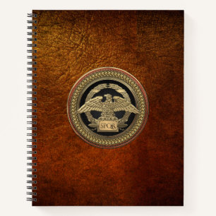 [200] Gold Roman imperial Eagle op de goudmeeuw Notitieboek