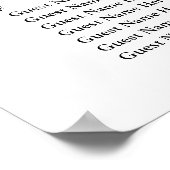 200 Grappige Pinguïn Begroeter Trouwstoelindeling Poster (Hoek)