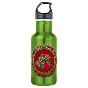 [200] Hokusai - Shoki Riding Shishi Lion Waterfles