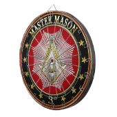 [200] Master Mason - 3rd graads Square & Compass Dartbord (Voorkant Rechts)
