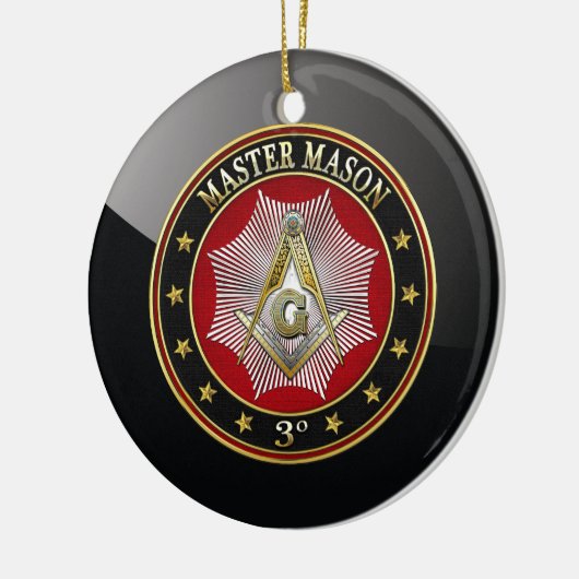 [200] Master Mason - 3rd graads Square & Compass Keramisch Ornament (Links)
