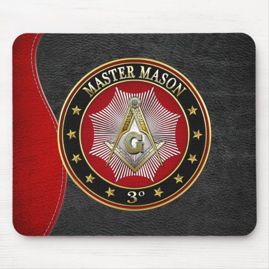 [200] Master Mason - 3rd graads Square & Compass Muismat (Voorkant)
