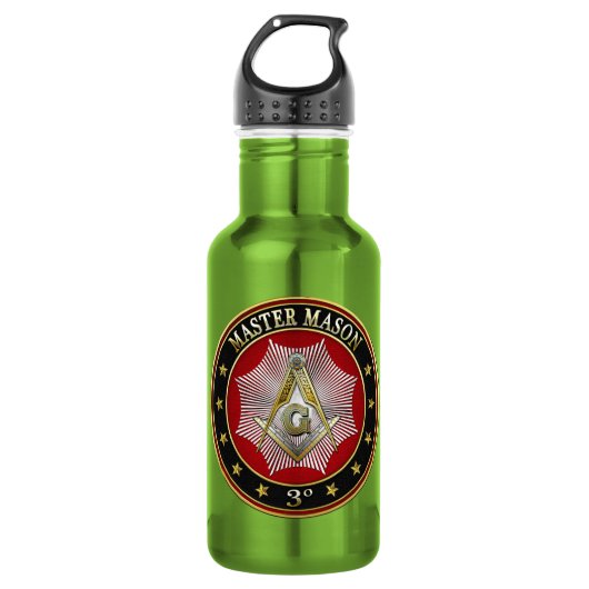 [200] Master Mason - 3rd graads Square & Compass Waterfles (Voorkant)